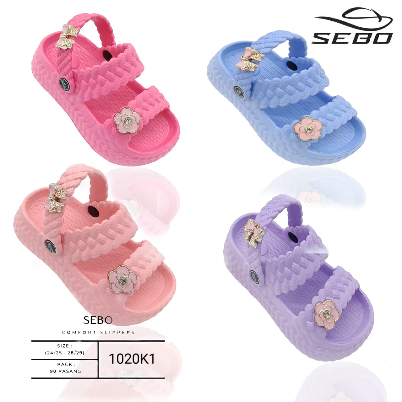 Sandal Anak Lucu ban dua Tali belakang Cantik Kekinian