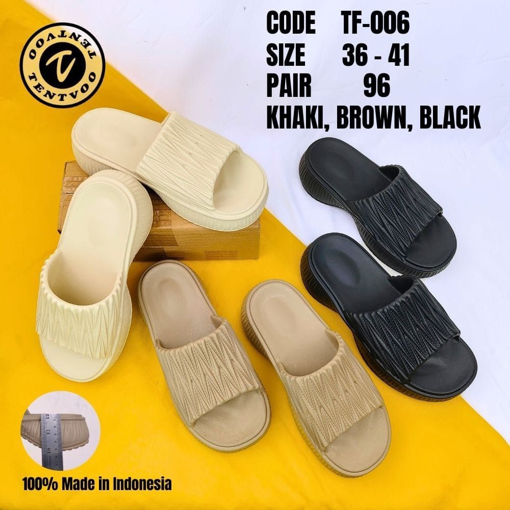 Sandal Wedges Wanita Kekinian Slip ON Empuk Anti Licin tidak Sakit