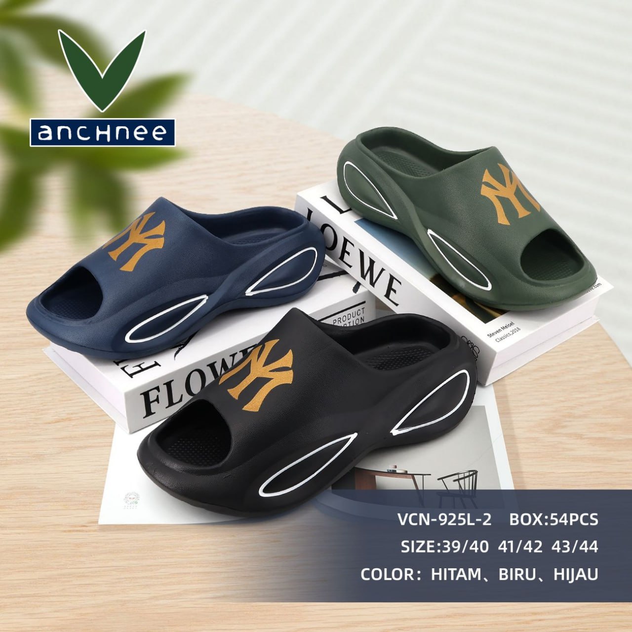Sandal Slip On Pria Trendy Empuk Tidak Licin